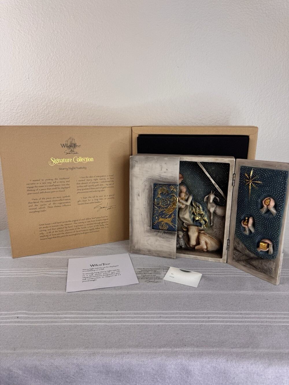 Willow Tree Signature Collection Starry Night Nativity Scene Wall Mountable Set